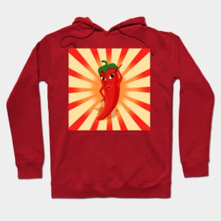 Newsprint halftones Red Pepper Hoodie